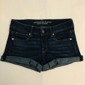 American Eagle Dark Wash Midi Short